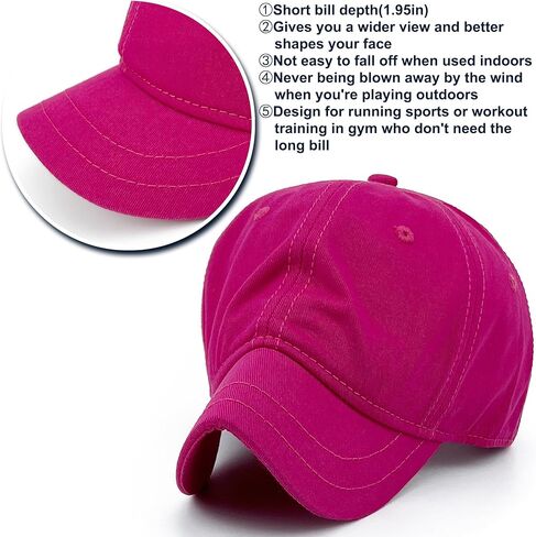 Short Brim Unstructured Baseball Caps for Men Running Summer Umpire Short Bill Ball Hats for Women Outdoor Sports in Kuwait