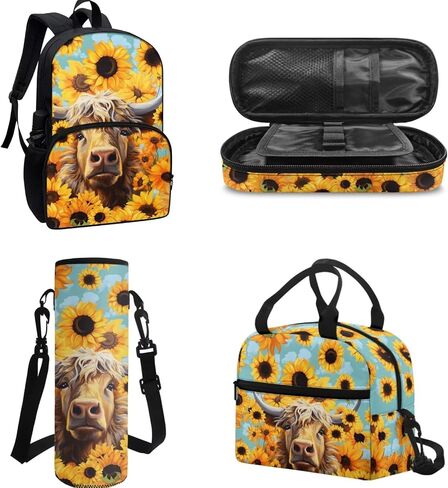 Green Tractor Backpack Toddler Boy Tractor Schoolbag and Lunch Box Pencil Bag Water Bottle Holder 4Piece School Bag Sets Farm Tractor Backpacks for Boys 6-8 Elementary School Bookbag in Saudi Arabia