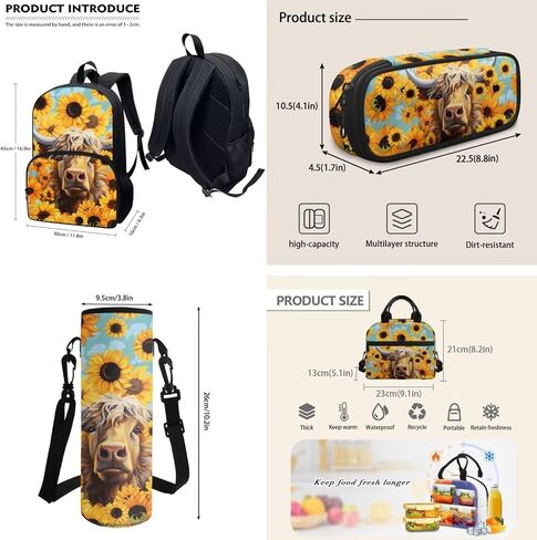 Green Tractor Backpack Toddler Boy Tractor Schoolbag and Lunch Box Pencil Bag Water Bottle Holder 4Piece School Bag Sets Farm Tractor Backpacks for Boys 6-8 Elementary School Bookbag in Saudi Arabia