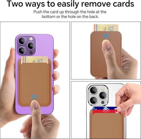 محفظة هاتف مغناطيسية من Coolpow لمحفظة Apple Magsafe 【مغناطيس فائق】 لحامل بطاقات محفظة iPhone لمحفظة Apple Magsafe لهاتف iPhone 15 14 13 12 Pro Max Plus mini Mag Safe Wallet in Kuwait