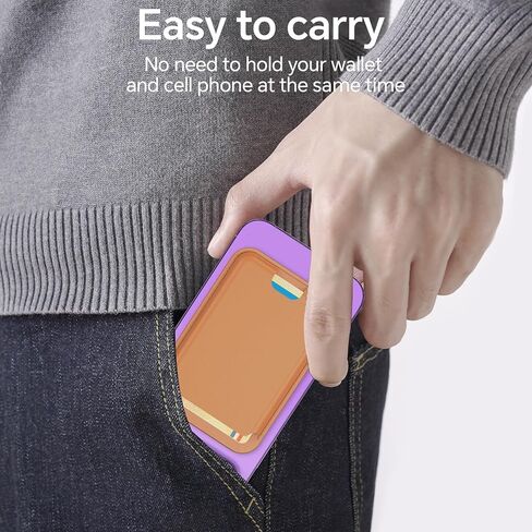 محفظة هاتف مغناطيسية من Coolpow لمحفظة Apple Magsafe 【مغناطيس فائق】 لحامل بطاقات محفظة iPhone لمحفظة Apple Magsafe لهاتف iPhone 15 14 13 12 Pro Max Plus mini Mag Safe Wallet in Kuwait