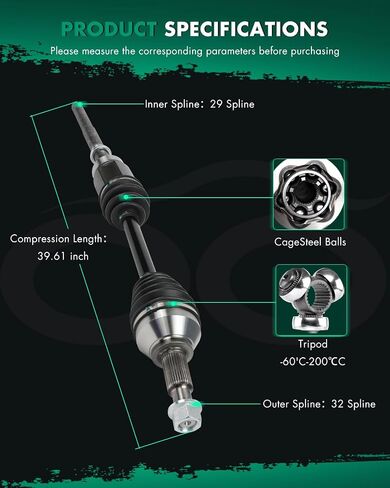مجموعة عمود المحور السيرة الذاتية الجبهة اليمنى تناسب إنفينيتي QX50 2.0L 2019 NCV39074, 391005NA4A AWD in Saudi Arabia