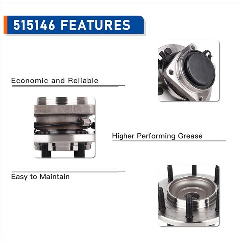 PAROD 515146 Front Wheel Bearing and Hub Assembly Fit for 2011-2020 Chevy Silverado 2500 HD, Silverado 3500 HD, Sierra 2500 HD, Sierra 3500 HD RWD; Single Rear Wheels in Saudi Arabia