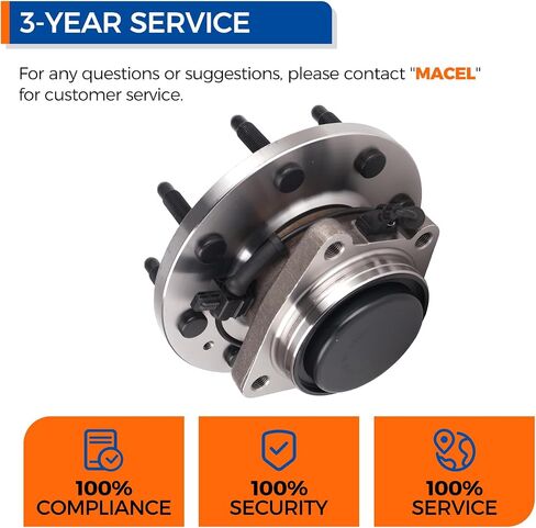 PAROD 515146 Front Wheel Bearing and Hub Assembly Fit for 2011-2020 Chevy Silverado 2500 HD, Silverado 3500 HD, Sierra 2500 HD, Sierra 3500 HD RWD; Single Rear Wheels in Saudi Arabia