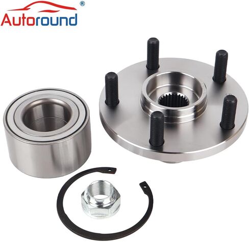 محور محمل العجلات الأمامية Autoround 518508 مناسب لسيارة Toyota Camry 1992-2003/ Solara 1999-2003 (محرك 2.2L و2.4L)، Lexus RX300 1999-2003 (AWD فقط)، 5 عروة (زوج) in Saudi Arabia