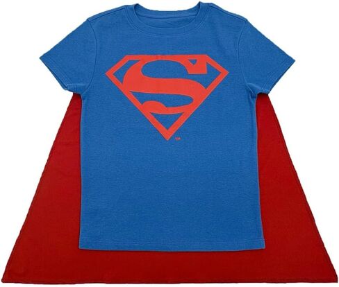 تي شيرت بغطاء للرأس بأكمام قصيرة ورقبة دائرية زرقاء من DC Comics Superman Junior in Saudi Arabia
