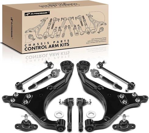 A-Premium Set of 10, Front Lower Control Arm, Sway Bar Link, Lower Ball Joint, Inner & Outer Tie Rod End, Compatible with Kia Sportage 2005-2010, Hyundai Tucson 2005-2009 in Saudi Arabia