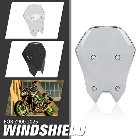 Motorcycle Windscreen Windshield Front Deflector Fairing Replacement for Kawasaki Z900 2025 2026 PC Windscreen Double Bubble (Black) in Saudi Arabia