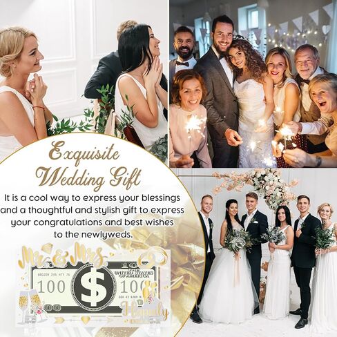 Wedding Money Holders for Cash Acrylic Holiday Money Gift Card Holders Funny Ways to Give Cash Wedding Gift for Bridal Shower Thank You Gifts for Mr and Mrs Bride and Groom in Saudi Arabia