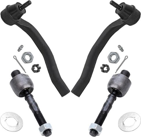 Detroit Axle - 4 Front Tie Rods for 2003-2007 Honda Accord, 2004-2008 TSX, Inner & Outer Tie Rods Replacement in Saudi Arabia
