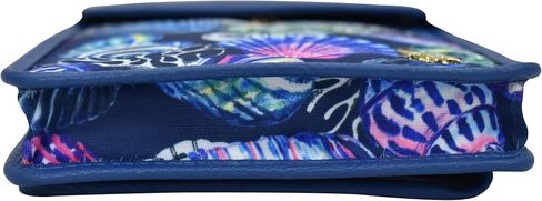 Anuschka Cell Phone Crossbody RFID Blocking Wallet - Wanderlust Collection - Nylon Fabric with Genuine Leather Trim in Saudi Arabia
