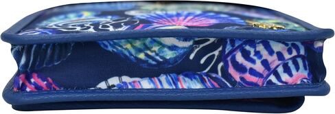 Anuschka Cell Phone Crossbody RFID Blocking Wallet - Wanderlust Collection - Nylon Fabric with Genuine Leather Trim in Saudi Arabia