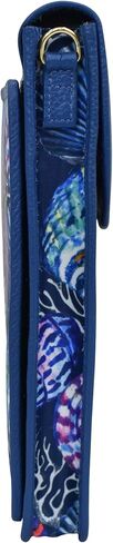 Anuschka Cell Phone Crossbody RFID Blocking Wallet - Wanderlust Collection - Nylon Fabric with Genuine Leather Trim in Saudi Arabia