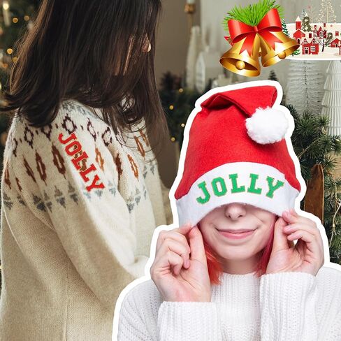 30 Pcs Self-Adhesive Merry Christmas Iron on Patches 2.1 Inch Sew on Chenille Letter Patches Glitter Pink Xmas Chenille Patches Embroidered Applique Patches for Crafts DIY Christmas Decor in Saudi Arabia