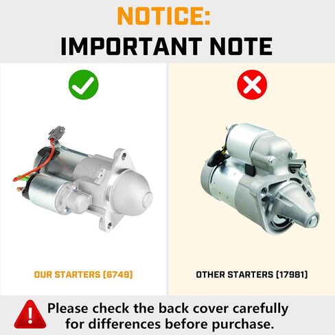 New Starter Fit for 1.8l Nissan Sentra 2003 2004 2005 Replaces # 410-12256, 9000908, S114-900, 6749, 17376 in Saudi Arabia
