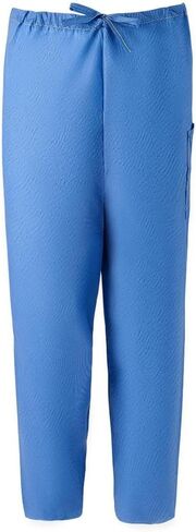 Medline Disposable Unisex Scrub Pants with Drawstring Waist, Blue, Size M, Case of 30 in Saudi Arabia