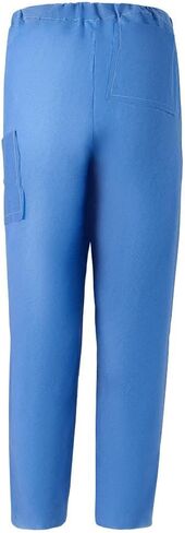 Medline Disposable Unisex Scrub Pants with Drawstring Waist, Blue, Size M, Case of 30 in Saudi Arabia