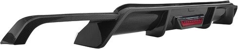 IKON MOTORSPORTS, Rear Bumper Diffuser Lip W/Light Compatible with 2018-2024 Toyota Camry SE XSE Models Only, Gloss Black Injection PP Add On Air Dam Rear Lower Bumper Protector Lip Bodykits in Saudi Arabia