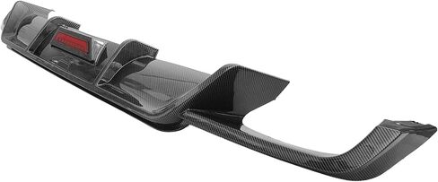 IKON MOTORSPORTS, Rear Bumper Diffuser Lip W/Light Compatible with 2018-2024 Toyota Camry SE XSE Models Only, Gloss Black Injection PP Add On Air Dam Rear Lower Bumper Protector Lip Bodykits in Saudi Arabia