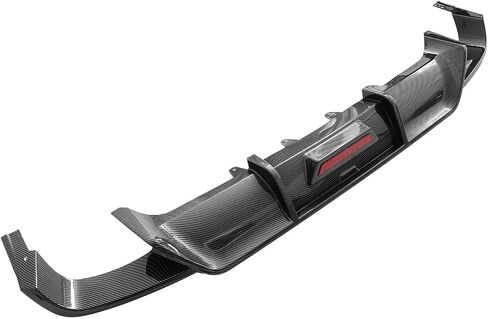 IKON MOTORSPORTS, Rear Bumper Diffuser Lip W/Light Compatible with 2018-2024 Toyota Camry SE XSE Models Only, Gloss Black Injection PP Add On Air Dam Rear Lower Bumper Protector Lip Bodykits in Saudi Arabia