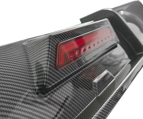 IKON MOTORSPORTS, Rear Bumper Diffuser Lip W/Light Compatible with 2018-2024 Toyota Camry SE XSE Models Only, Gloss Black Injection PP Add On Air Dam Rear Lower Bumper Protector Lip Bodykits in Saudi Arabia