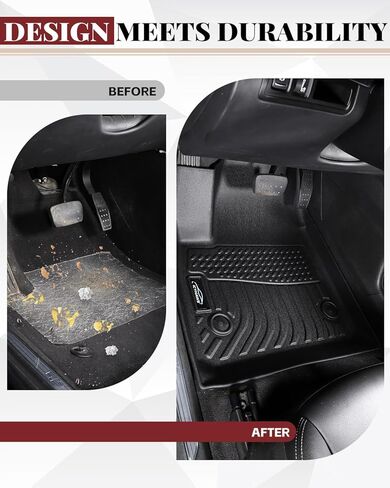 سجادات أرضية Icyhaws® لسيارة Volkswagen VW Jetta 2019-2025، مجموعة بطانات أرضية السيارة المقاومة للماء للحماية من جميع الأحوال الجوية من المطاط TPE | سجادة الصف الأمامي والثاني وصندوق الأمتعة in Kuwait