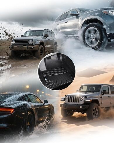 سجادات أرضية Icyhaws® لسيارة Volkswagen VW Jetta 2019-2025، مجموعة بطانات أرضية السيارة المقاومة للماء للحماية من جميع الأحوال الجوية من المطاط TPE | سجادة الصف الأمامي والثاني وصندوق الأمتعة in Kuwait