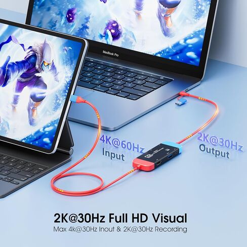 Video Capture Card,4K HDMI to USB 3.0 Capture Card,HDMI to USB-A/C 1080P 60FPS, Game Video Capture Card for Live Streaming/Gaming/Meeting, for Windows/Mac OS System, Switch PS4/5 Xbox OBS Zoom in Saudi Arabia