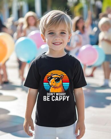 Toddler T-Shirts, Baby Boy Girl Kids Animal Graphic Tees Funny Letter Print Sunmmer Clothes Short Sleeve 2-8T in Kuwait