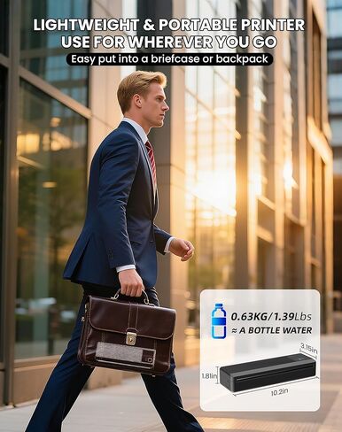 vretti Portable Printers Wireless for Travel, Wireless inkless Portable Printer with 304DPI, Portable Thermal Printer, Instant Printing, Inkless Printer for iOS&Android, Support US Letter&A4&B5 in Saudi Arabia