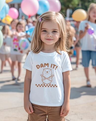 تي شيرتات للأطفال الصغار، تي شيرتات للأطفال الأولاد والبنات برسومات حيوانات مضحكة مطبوعة بحروف صيفية بأكمام قصيرة 2-8T in Kuwait