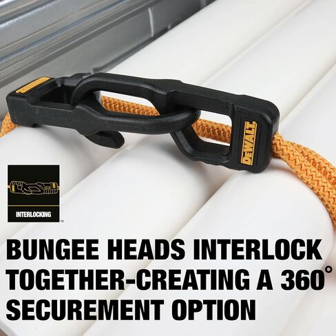 DEWALT DXBC300244 Black/Yellow 24" Premium Heavy-Duty Bungee Cords, 4 Pack in Saudi Arabia