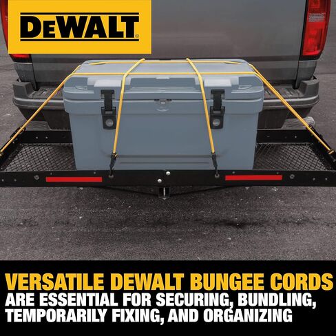 DEWALT DXBC300244 Black/Yellow 24" Premium Heavy-Duty Bungee Cords, 4 Pack in Saudi Arabia
