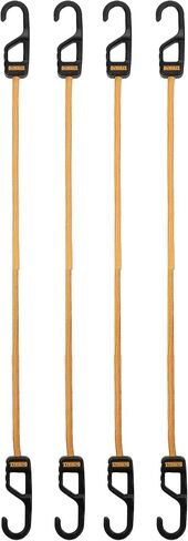 DEWALT DXBC300244 Black/Yellow 24" Premium Heavy-Duty Bungee Cords, 4 Pack in Saudi Arabia