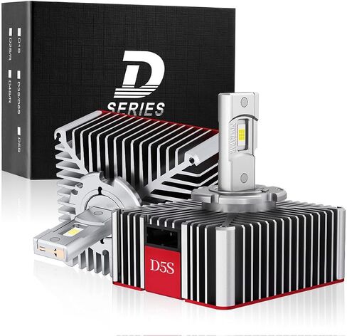 لمبة D3S D3R LED، سطوع 24000LM + 600٪، 6500K أبيض بارد، شعاع عالي ومنخفض، التوصيل والتشغيل، مصابيح D3S LED خالية من الأخطاء في Canbus، مصابيح ضباب، حزمة من 2 in Saudi Arabia