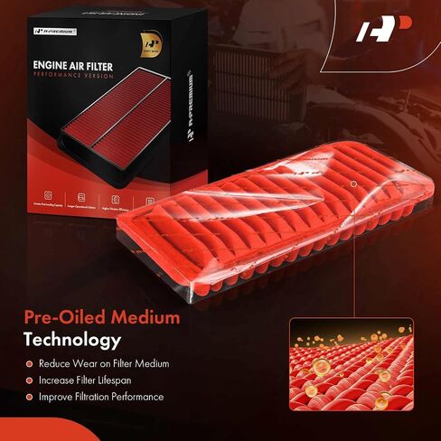 A-Premium Pre-oiled Engine Air Filter Compatible with Toyota, Subaru, Scion & Pontiac - 86 2017-2020, Corolla/Matrix/Vibe 2003-2008, BRZ 2013-2020, FR-S 2013-2016, tC 2005-2010, 1.8L 2.0L 2.4L in Saudi Arabia