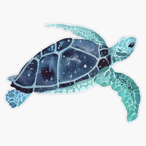 Galaxy Sea Turtle Sticker Bumper Sticker Vinyl Decal 5" in Saudi Arabia