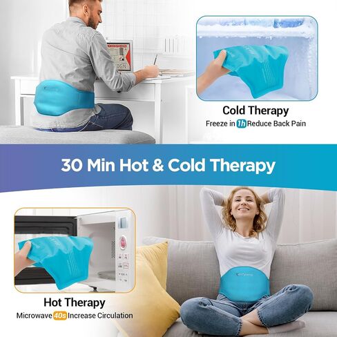 حزمة ثلج Comfytemp لتخفيف آلام الظهر ، حزمة ، FSA HSA معتمدة ، الهلام القابلة لإعادة الاستخدام أسفل الظهر الظهر الدعامة الجليدية لإصابات عرق النسا ، والضغط البارد الساخن لانخفاض القطني ، الخصر ، الرجال جراحة النساء. in Kuwait