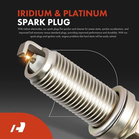 A-Premium (Red) Set of 8 Ignition Coil Pack and Iridium Spark Plugs Compatible with Honda CR-V 2002-2009, Accord 2003-2007, Civic 2002-2005, Element 2003-2011 & Acura RSX 2002-2006, CSX 2006-2011 in Saudi Arabia