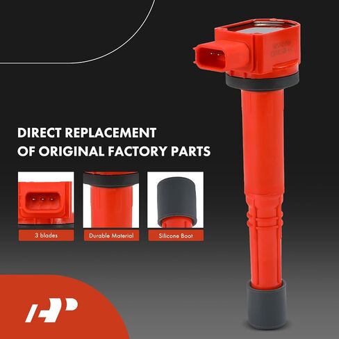 A-Premium (Red) Set of 8 Ignition Coil Pack and Iridium Spark Plugs Compatible with Honda CR-V 2002-2009, Accord 2003-2007, Civic 2002-2005, Element 2003-2011 & Acura RSX 2002-2006, CSX 2006-2011 in Saudi Arabia