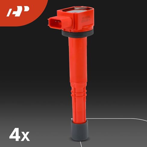 A-Premium (Red) Set of 8 Ignition Coil Pack and Iridium Spark Plugs Compatible with Honda CR-V 2002-2009, Accord 2003-2007, Civic 2002-2005, Element 2003-2011 & Acura RSX 2002-2006, CSX 2006-2011 in Saudi Arabia