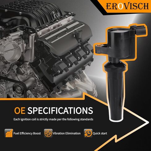 حزم ملف الإشعال UF592 OEM (مجموعة من 6) - متوافقة مع BMW 128i 135i 335i 325i 328i 330i 525i 528i 530i 535i 545i 550i 650i 740i 750i 760i - L6 2.5L 3.0L - يستبدل 12137562744 C1638 12137594937 in Kuwait