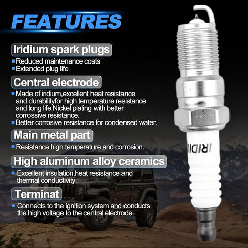 Set of 8 Ignition Coil Pack UF413 and Iridium Spark Plugs Compatible with Chevy/GMC 2007-2013 Silverado Suburban Trucks 4.8 5.3 6.0 6.2L, Express Vans, SSR Trailblazer Tahoe Escalade G8 9-7X in Saudi Arabia