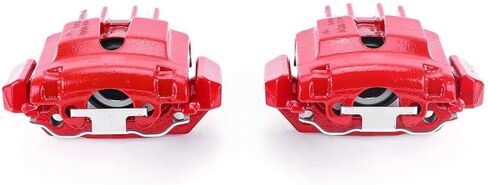 زوج من Power Stop Rear S4830 من الفرجار المطلي بمسحوق أحمر عالي الحرارة لسيارة Ford Expedition 2003-2006، Lincoln Navigator 2003-2006 [نموذج محدد] in Saudi Arabia