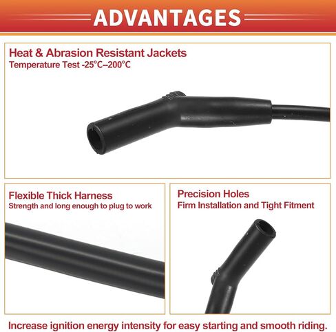 ACROPIX Car Spark Plug Coil Wires Ignition Coil Harness Cable Fit for Ford Explorer V6 4.0L 1997-2001 No.XU2Z12259FA/XU2Z12259-FA - Pack of 6 in Saudi Arabia