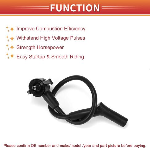 ACROPIX Car Spark Plug Coil Wires Ignition Coil Harness Cable Fit for Ford Explorer V6 4.0L 1997-2001 No.XU2Z12259FA/XU2Z12259-FA - Pack of 6 in Saudi Arabia