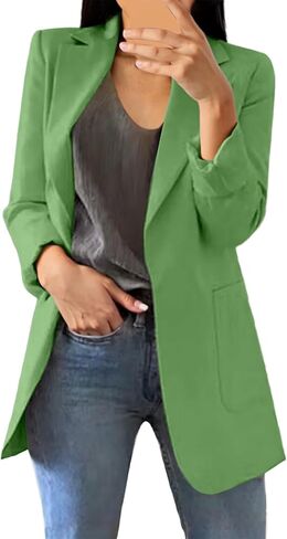 Long Blazers for Women Business Casual Lightweight Suit Long Sleeve Slim Fit Work Office Jacket Open Front Blazer in Saudi Arabia