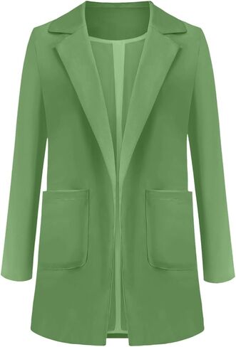 Long Blazers for Women Business Casual Lightweight Suit Long Sleeve Slim Fit Work Office Jacket Open Front Blazer in Saudi Arabia