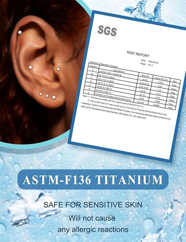20G 18G 16G F136 Titanium Threadless Flat Back Earrings Nose Studs Tragus Forward Helix Conch Cartilage Lobe Earrings Medusa Labret Snake Bite Monroe Lip Ring Piercing Jewelry For Women Men in Saudi Arabia