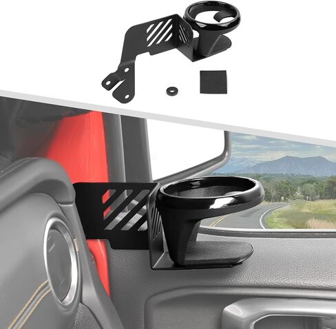 1PC Upgraded Door Cup Holder Fit for Jeep Wrangler JL JLU 2018-2024 & Gladiator JT 2020-2024, Passenger Side in Saudi Arabia